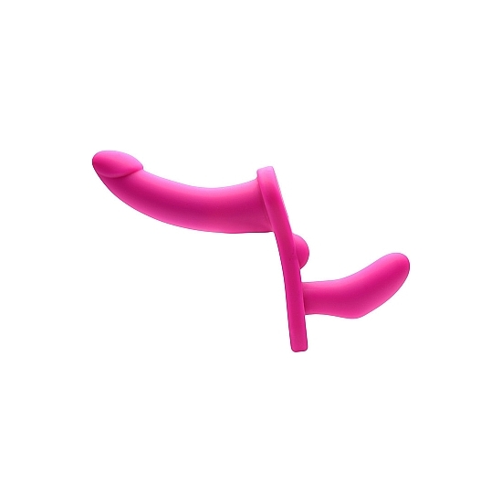 Your Double Take - Dildo With Harness - Pink