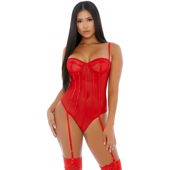 Sheer Up Mesh Red Suit