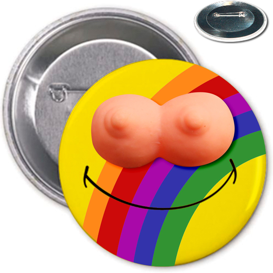 12 Rainbow Smile Pins