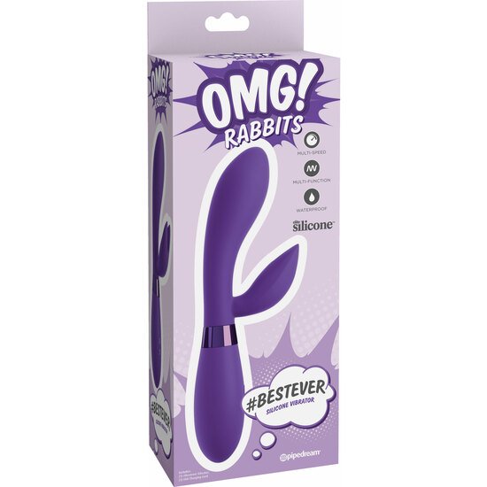 OMG! RABBITS - BESTEVER SILICONE VIBRATOR, PURPLE