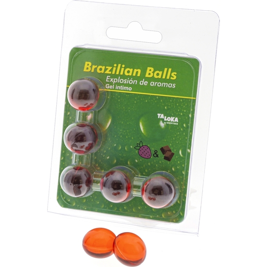 Brazilian Balls Explosion Of Aromas Intimate Gel - Strawberry And Chocolate