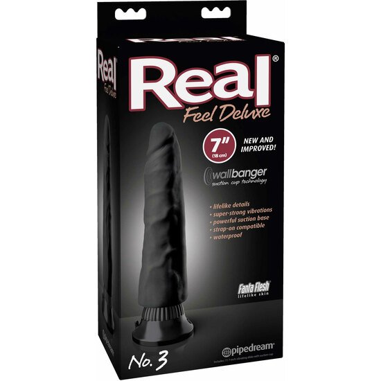 REAL FEEL DELUXE VIBRATOR NUM 3 BLACK