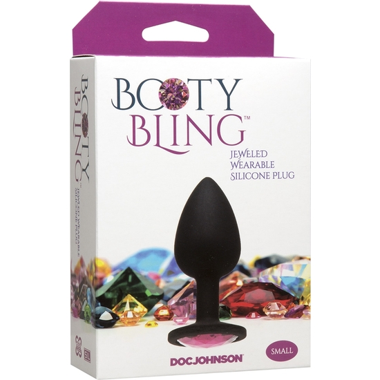 BOOTY BLING - SMALL - PINK - SILICONE PLUG