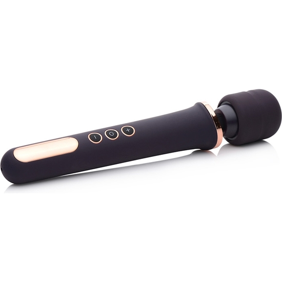 SCEPTER 50X SILICONE MASSAGE WAND - BLACK/GOLD XR BRANDS