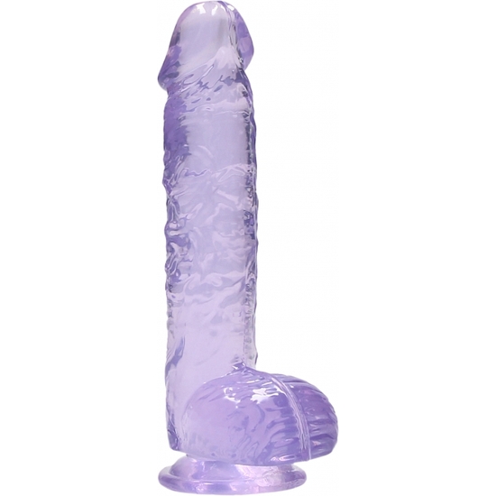 Realistic Penis With Testicles 15 Cm - Purple