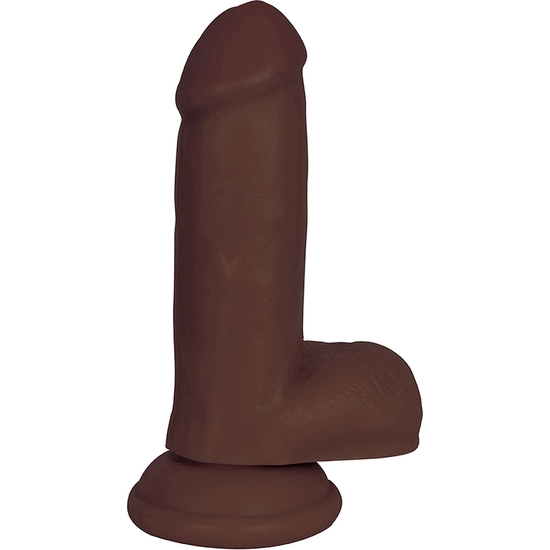 15CM DONG WITH TESTICLES - BROWN CURVE TOYS 