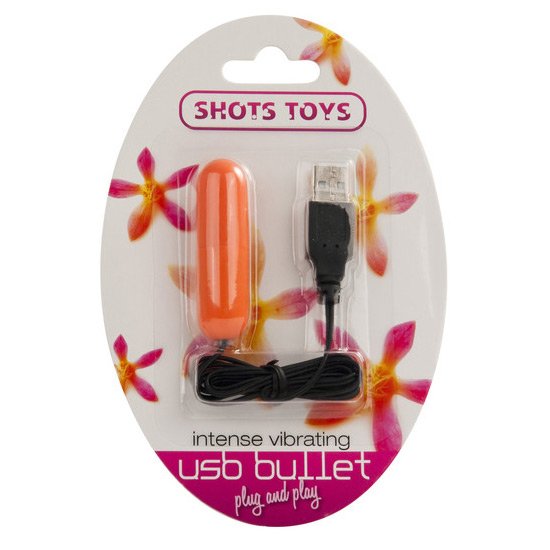 USB ORANGE VIBRATING BULLET
