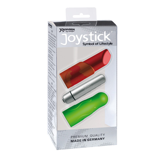 Micro Joystick Ladylike ESTIMULADOR SET WITH SLEEVES RED AND PISTACHIO