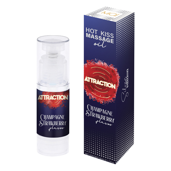 Attraction Strawberry With Champagne Massage Oil 50 Ml