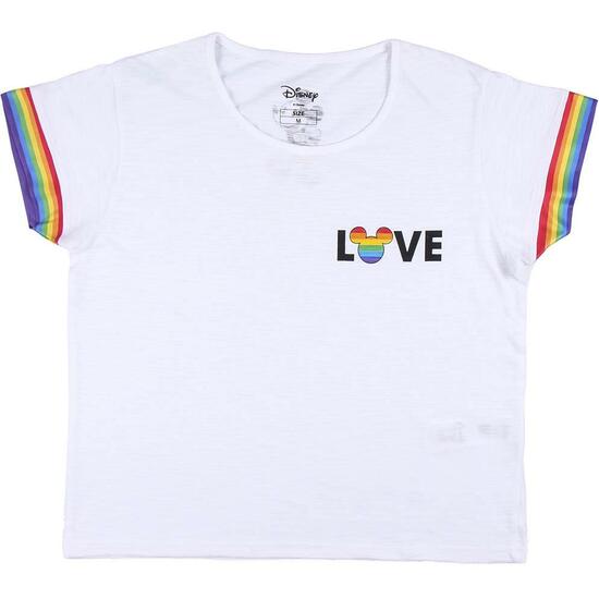 Short Knit Single Jersey Disney Pride White T-shirt