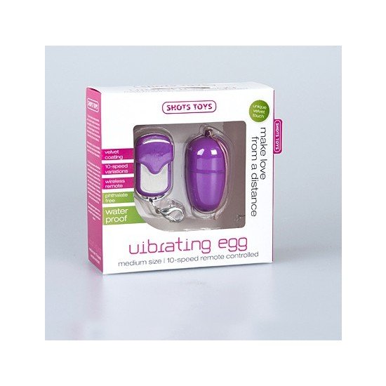 VIBRATING EGG 10 SPEEDS REMOTE CONTROL MEDIUM VIOLET