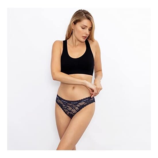 PACK 2 ANTHRACITE / GARNET LACE BIKINIS
