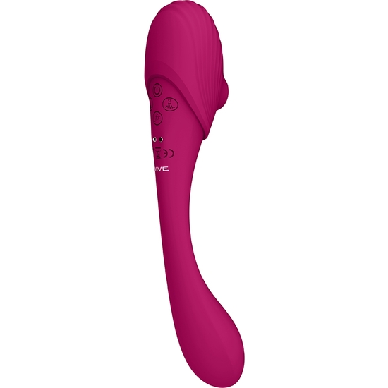 Vive Mirai - Flexible Double Vibrator Pulse Wave & Air Wave - Pink