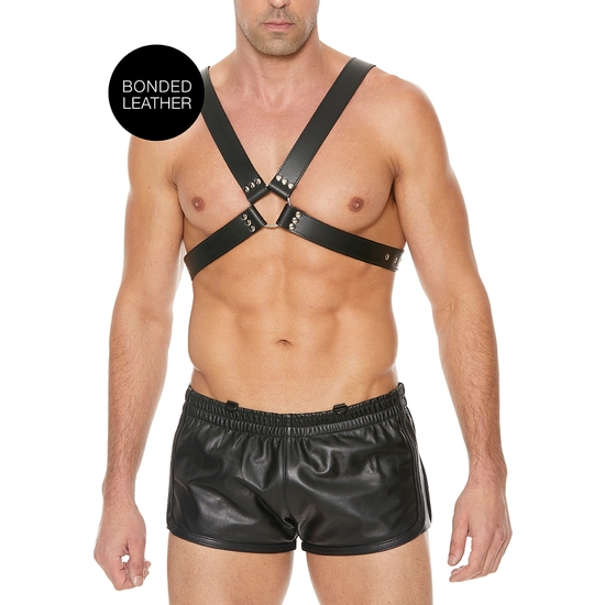 Large Buckle Harness For Men - One Size - Black