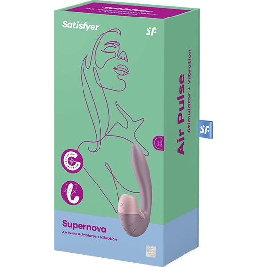 SATISFYER SUPERNOVA INSERTABLE VIBRATOR WITH AIR PULSE - PINK