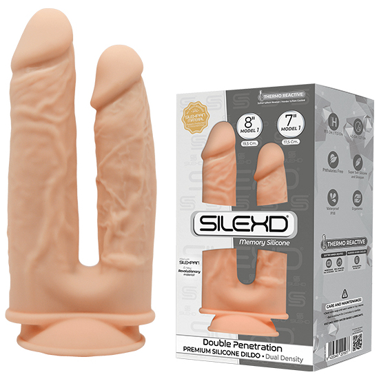 SILEXD MODEL 1 DOUBLE PENETRATION PENIS 19.5 AND 17.5 CM