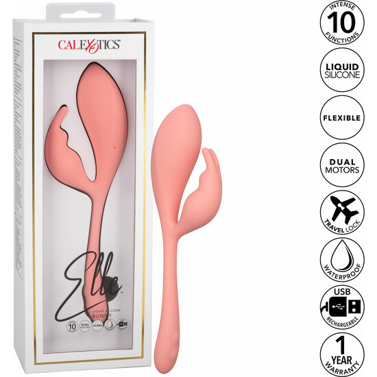 SILICONE BUNNY MASSAGER - PINK