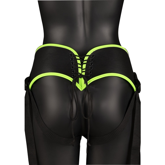 OUCH! - HARNESS WITH STRAP-ON AND GLOW IN THE DARK - GLOW IN THE DARK