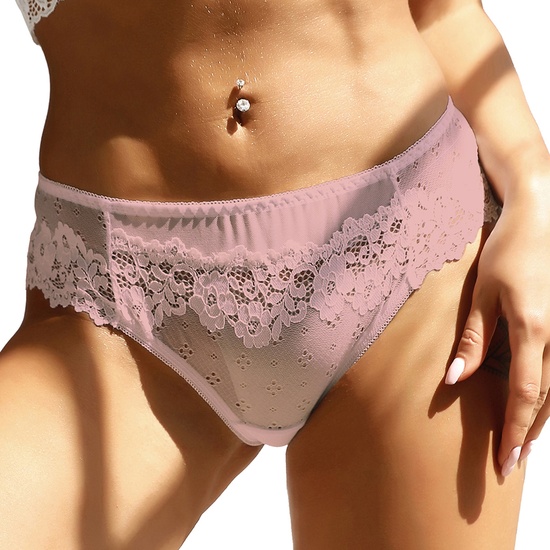 Sexy Pink Floral Lace Panties