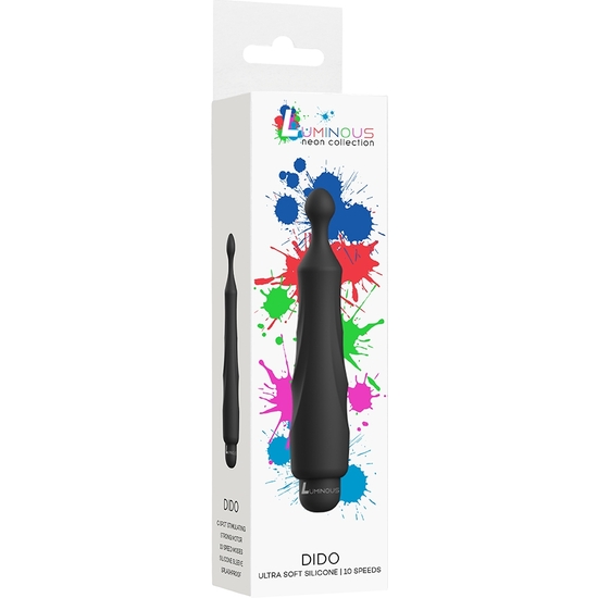DIDO - BULLET VIBRATOR - ABS BULLET WITH SILICONE SLEEVE - 10-SPEED - BLACK