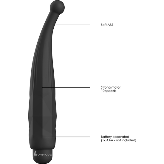 LYRA - BULLET VIBRATOR - ABS BULLET WITH SILICONE SLEEVE - 10-SPEEDS - BLACK