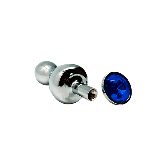 WOOOMY LOLLYPOP PLUG METAL DOUBLE BALL SIZE L - BLUE COLOR