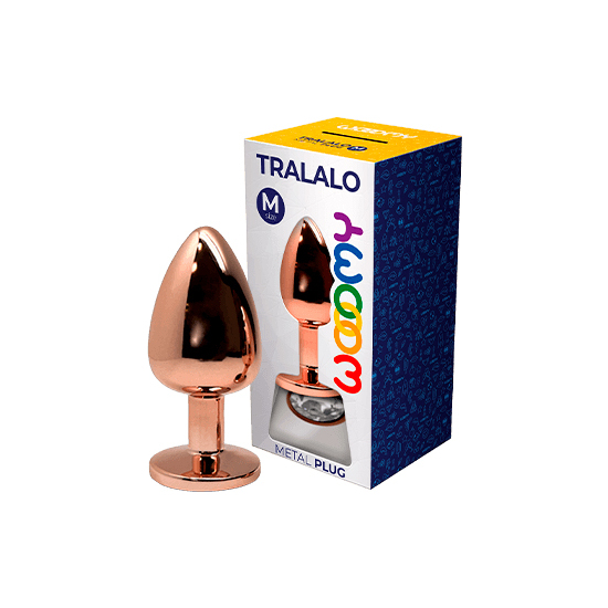 WOOOMY TRALALO ROSE GOLD METAL PLUG SIZE M - WHITE COLOR