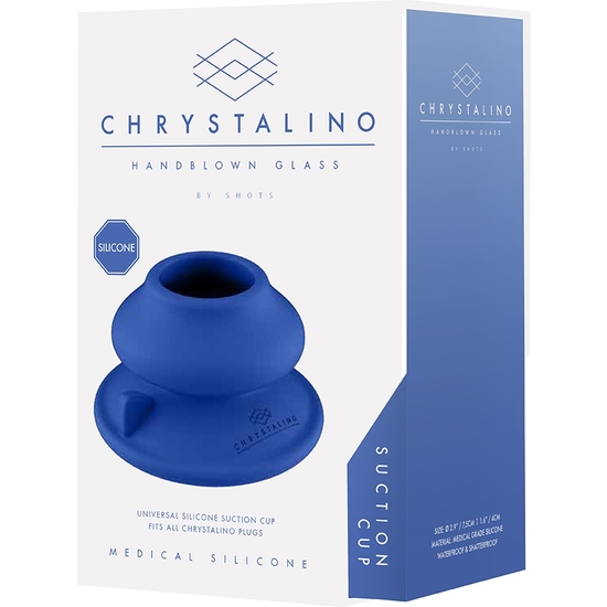 CHRYSTALINO - SILICONE SUCTION CUP - BLUE