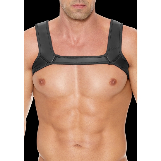 OUCH PUPPY PLAY - NEOPRENE HARNESS - BLACK