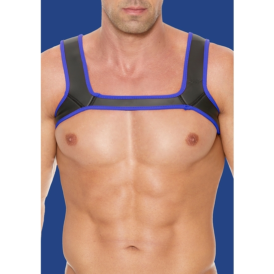 OUCH PUPPY PLAY - NEOPRENE HARNESS - BLUE