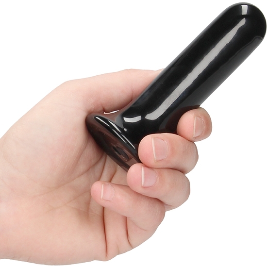 THUMBY - GLASS VIBRATOR - WITH SUCTION CUP AND REMOTE - RECHARGEABLE - 10 SPEEDS - BLACK