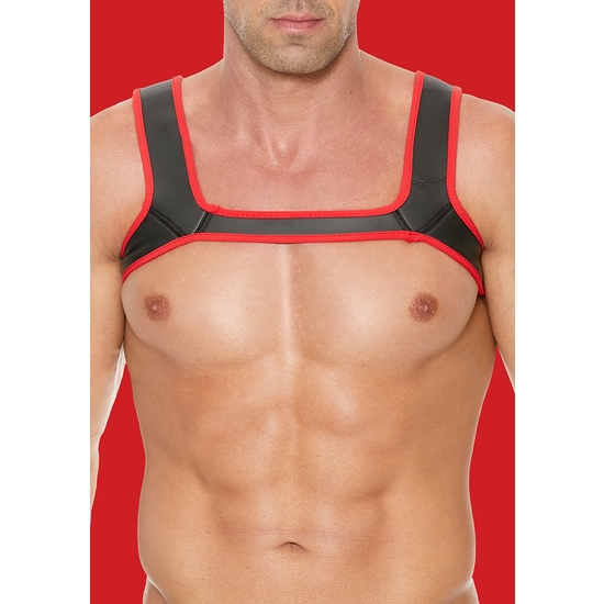 Ouch Puppy Play - Neoprene Harness - Red