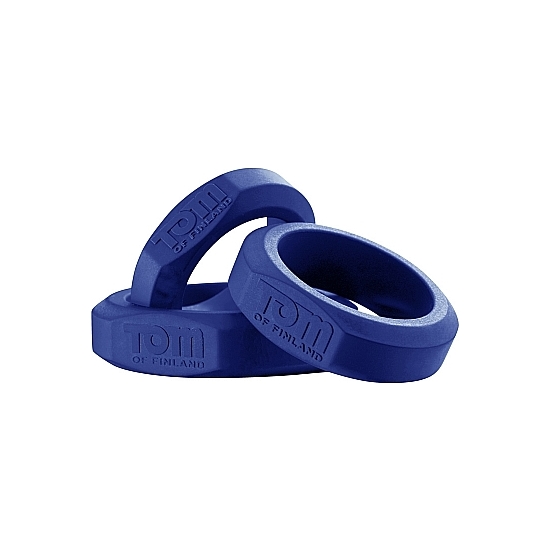 Set 3 Rings Silicone Blue