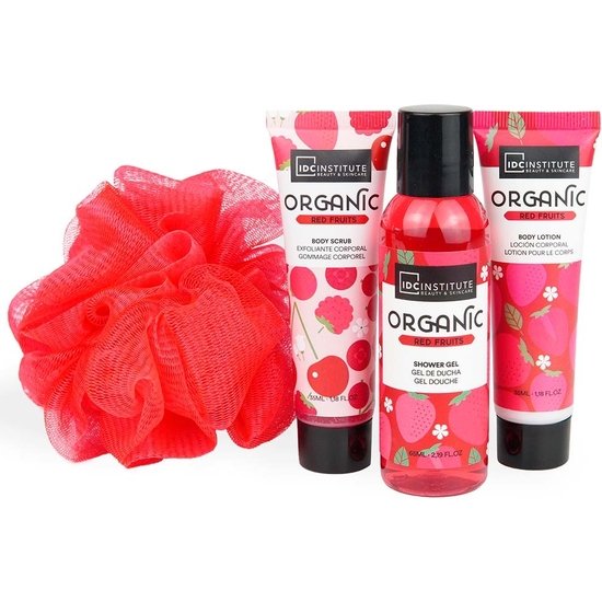 ORGANIC FRUITS 4-PIECE COSMETIC GLASS SET