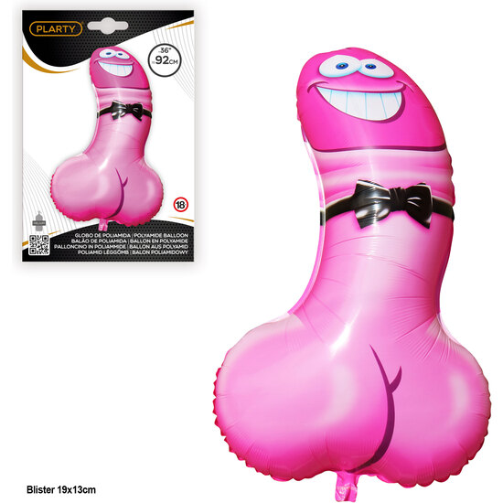 Pink Penis Polyamide Balloon 90 Cm