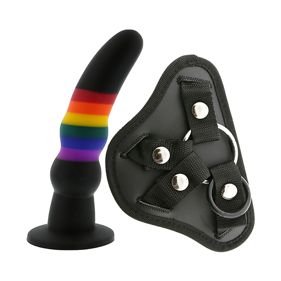 Colorful Love Strap On Solid Dildo