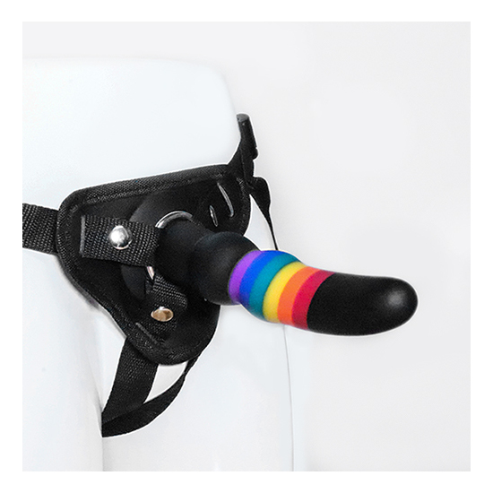 COLORFUL LOVE STRAP ON SOLID DILDO