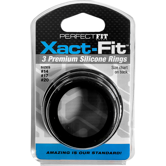 Xact Fit Kit 3 Silicone Rings - 3.5 Cm, 4 Cm And 5 Cm