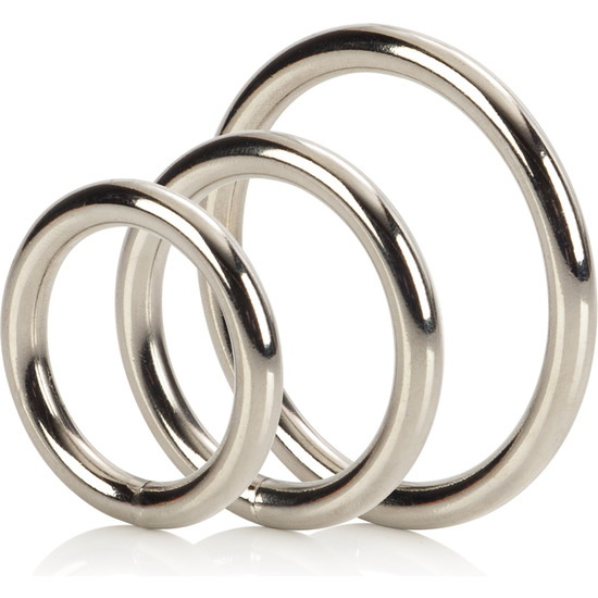 SILVER PENIS RING SET OF 3 PIECES