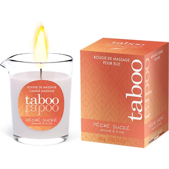 TABOO MASSAGE CANDLE FOR HER PECHE SUCRE AROMA NECTARINA RUF