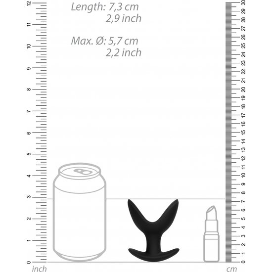 BUTT PLUG - SPLIT 3 - 6CM - BLACK