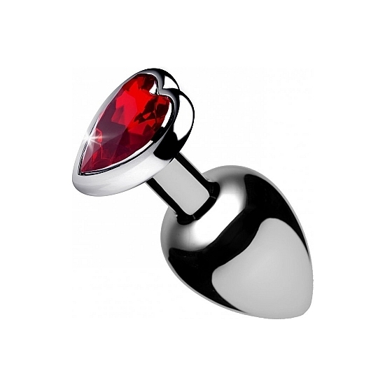 LARGE ANAL PLUG WITH GEM - RED XR BRANDS