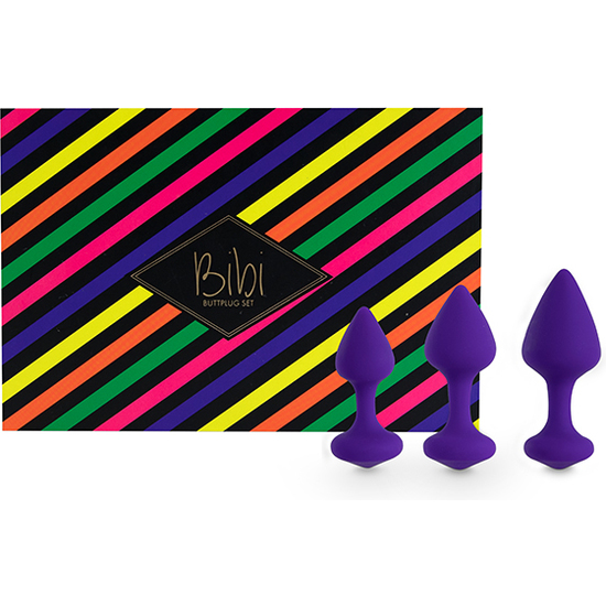 Feelztoys - Bibi Kit Of 3 Silicone Plugs - Purple