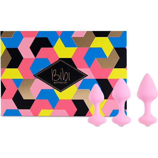 Feelztoys - Bibi Kit Of 3 Plugs Silicone - Pink