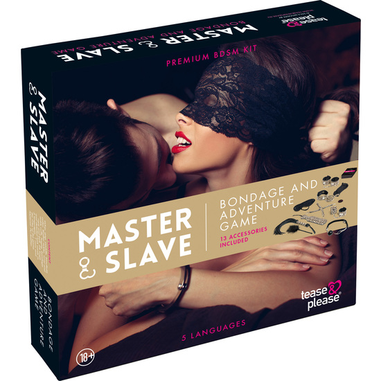 MASTER SLAVE BDSM KIT FOR COUPLES BEIGE TEASE AND PLEASE