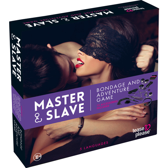 MASTER SLAVE BDSM KIT FOR COUPLES PURPLE TEASE AND PLEASE