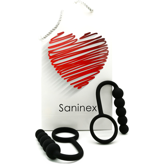 Saninex Duplo - Anallo Plug With Ring - Black
