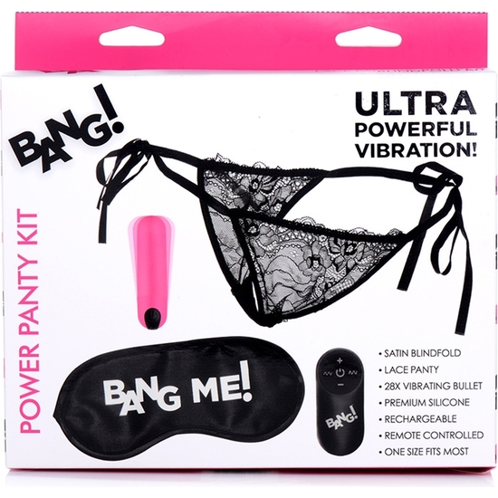 PLUS BALE LACE PANTIES WITH REMOTE CONTROL - PINK