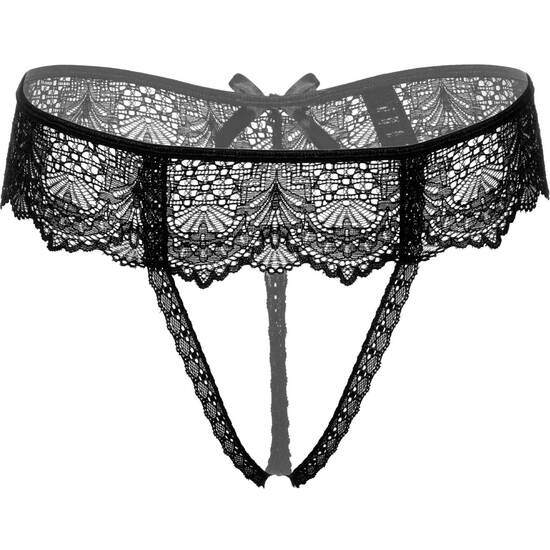 DARING DELPHINE CROTCHLESS STRING-BLACK