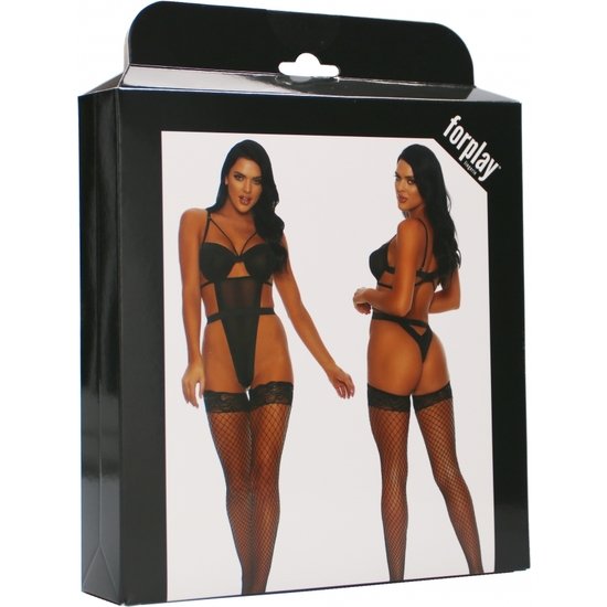 LACE DO IT SET WITH GARTER BELT